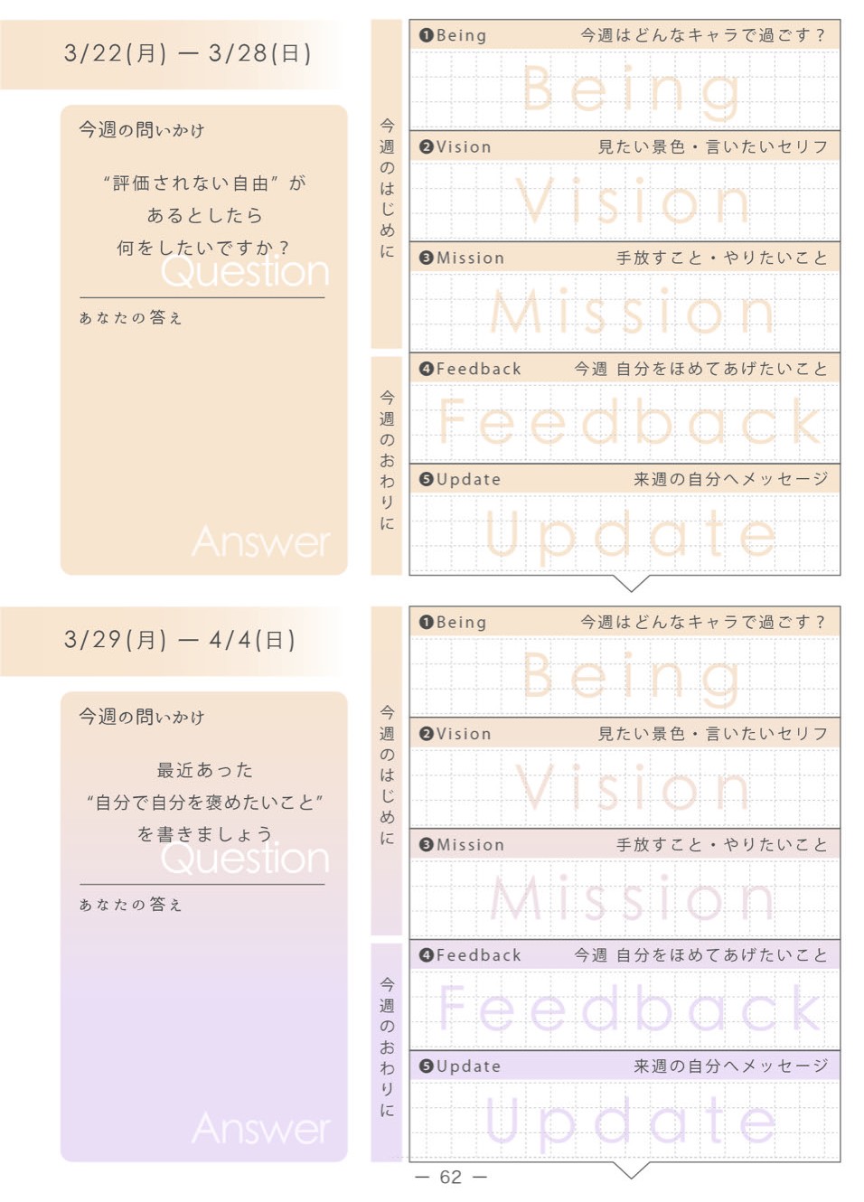 ウィークリーページ
